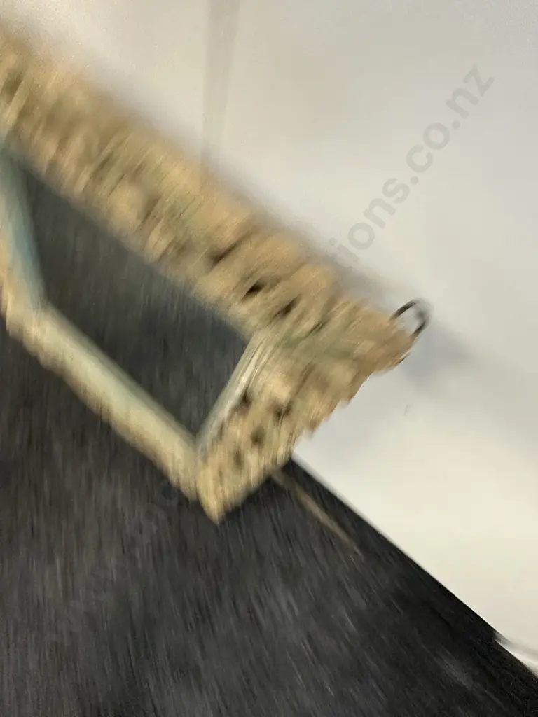 Square Carved Mirror With Wrought Rings To Hang. 61x61cm. Image 1++