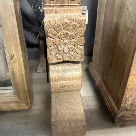 Wooden Corbel Bracket. 12 x 27 x 58cm