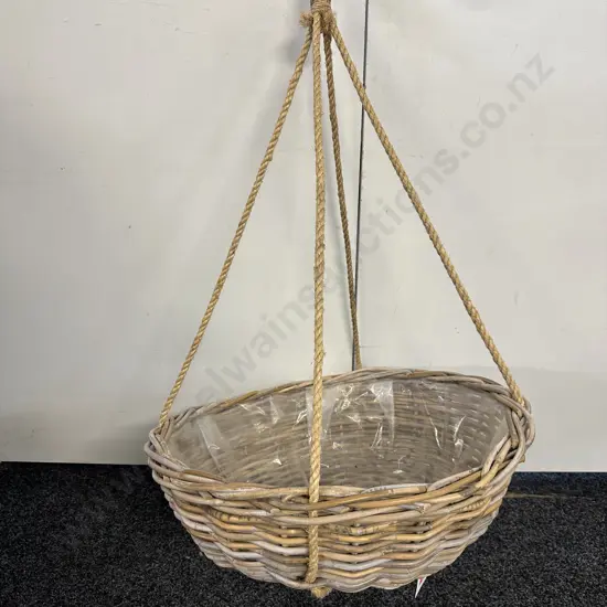Hanging Rattan Basket  - Natural. 60cm