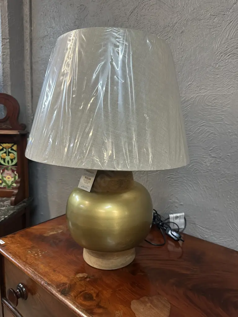 Banyan Home Rinat Metal & Wood Table lamp. 62cm Image 1++