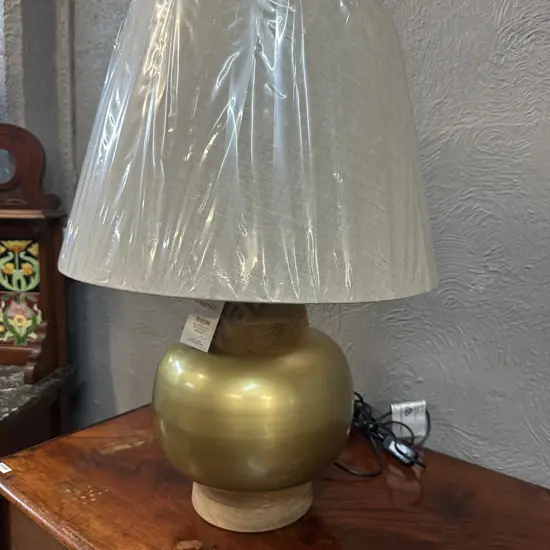 Banyan Home Rinat Metal & Wood Table lamp. 62cm