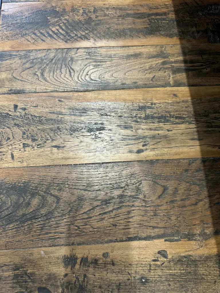 Heavy Wood & Steel X-Leg Coffee Table. H46 W132 D71cm Image 1++