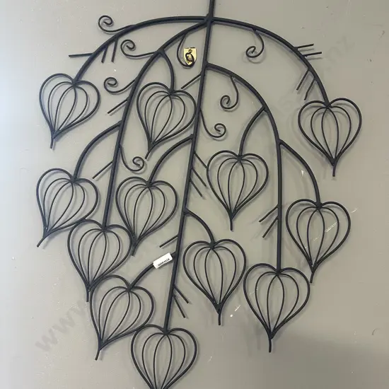 Black Steel Garden Art Trellis. 77 x 52cm