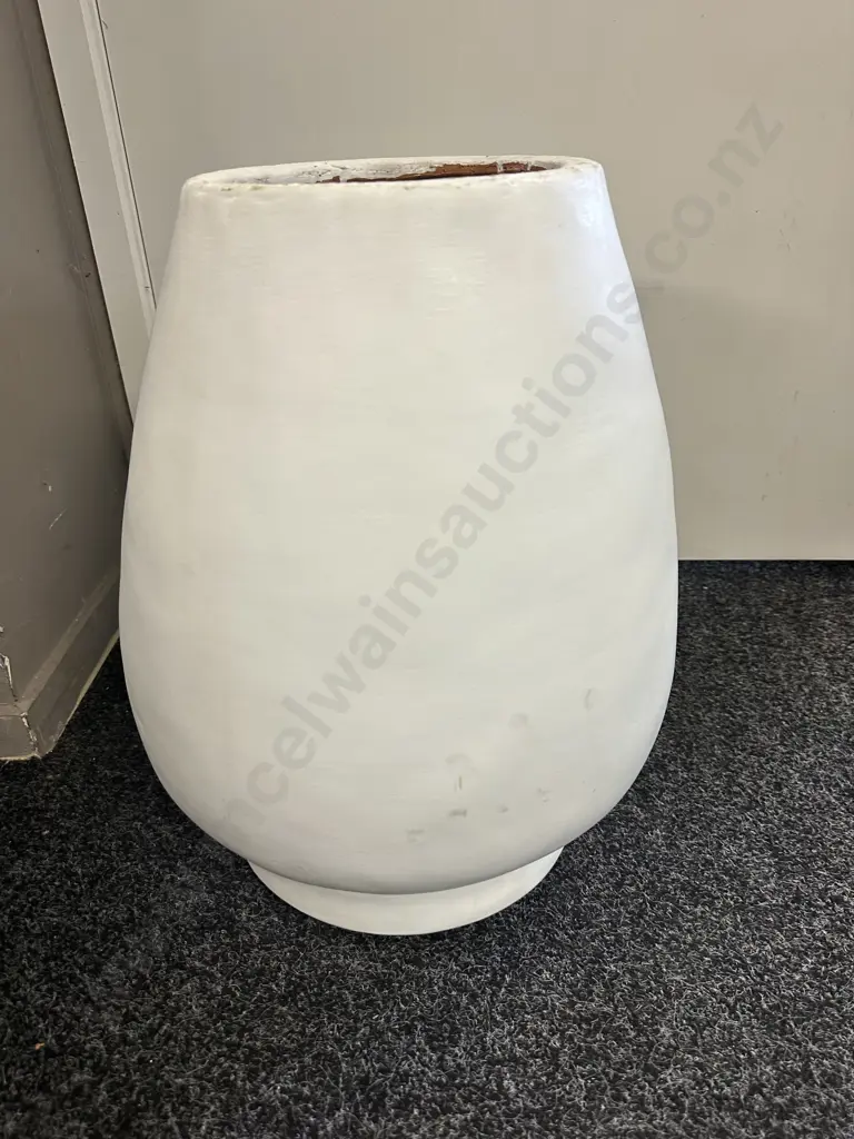Footed White Floor Vase H49cm. Image 1++