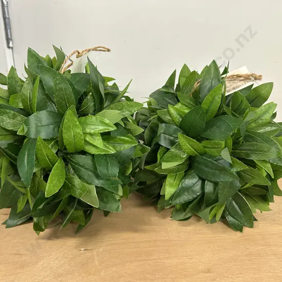 Pair Of Hanging Leaf Topiary