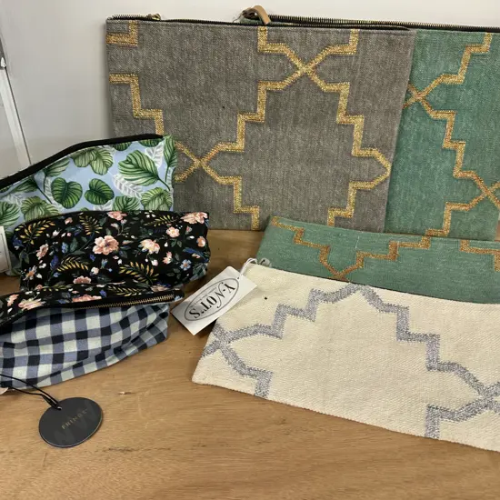 Handmade Dhurrie Laptop Bags, Clutch Bag, Pouch Bags Etc 