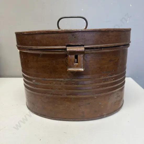 Victorian Metal Hat Tin Box H24cm.