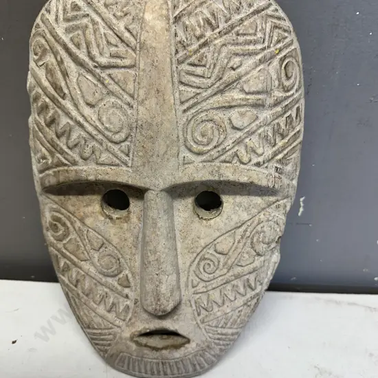 Handcrafted Wooden Wall Mask. 31.5 x 20cm