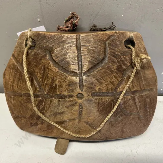 Large Wooden Cow Bell. 22 x 30cm