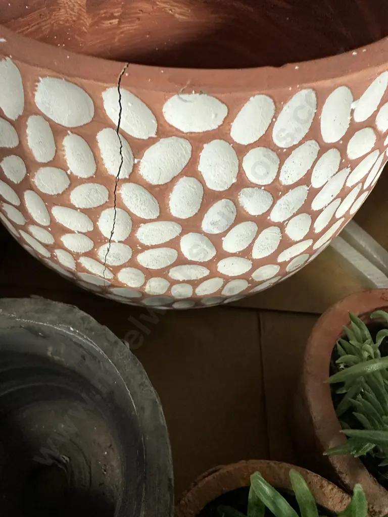 Assorted Planters, Faux Plants & Decorative Leaves Image 1++