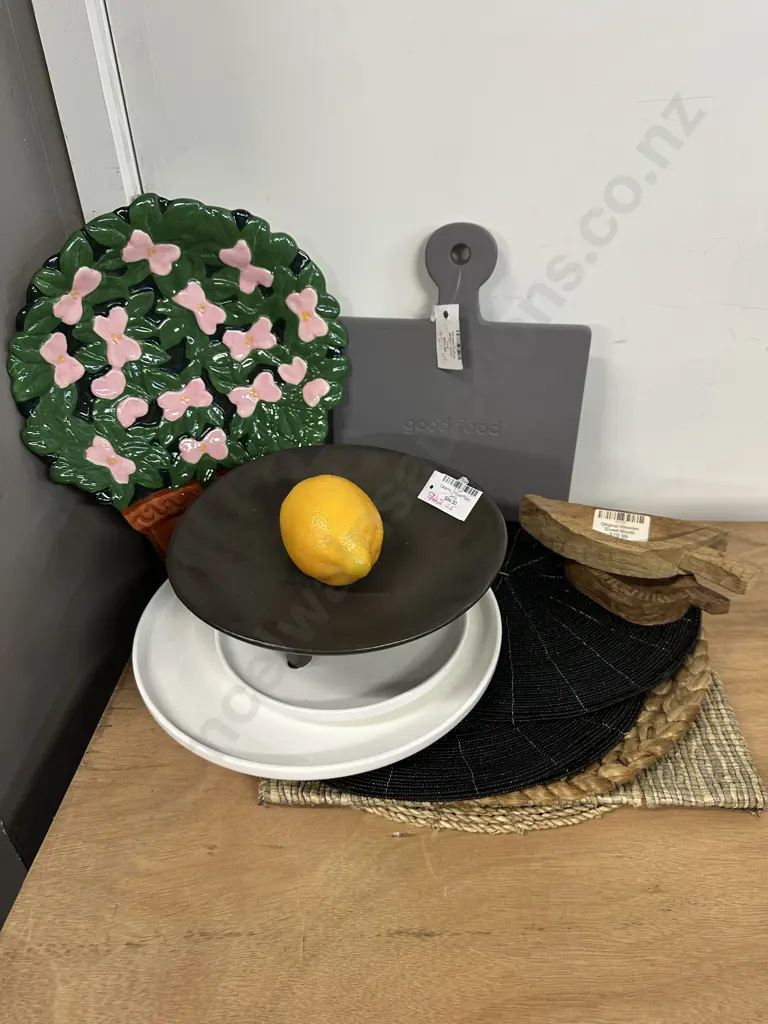 Selection Of Kitchen Items Including Placemats, Cement Cutting Board Etc Image 1++