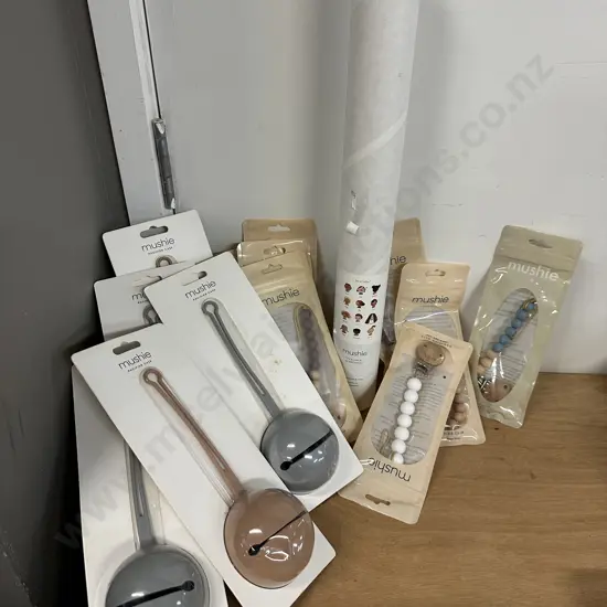 Mushie Pacifier Clips, Cases Etc
