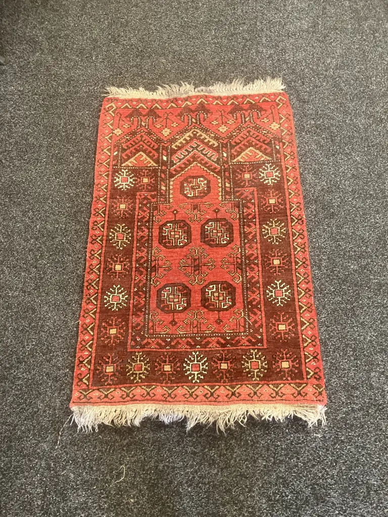 Afghan Persian Rug (Wool Hand Knotted) - 71cm x 110cm Image 1++