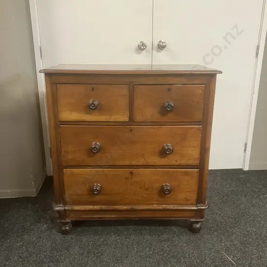 English Antique Chest of Drawers. H96 W91 D45cm