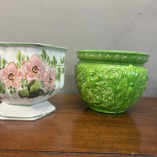 Ceramic Planters x2 H19cm.