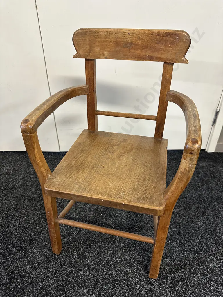 Antique Armed Childrens Chair Image 1++