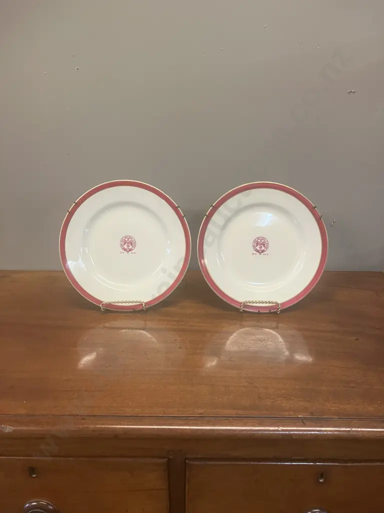 Pair of Furnivals Plates With Crest of 3rd Battalion The Royal Anglian Regiment (The Pompadours) Image 1++