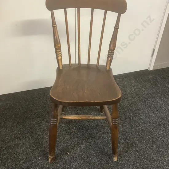 Victorian Beech & Elm Stick Back Kitchen Chair
