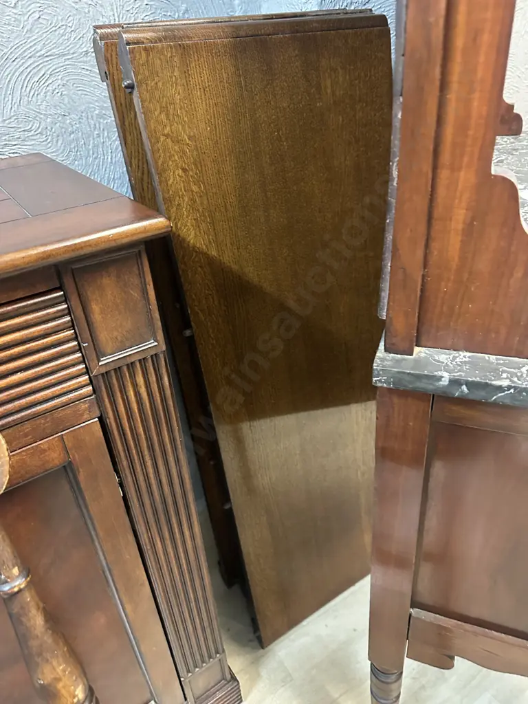 Oak Crank Extension Table With 3 Leaves, Set of 6 Dining Side Chairs Image 1++