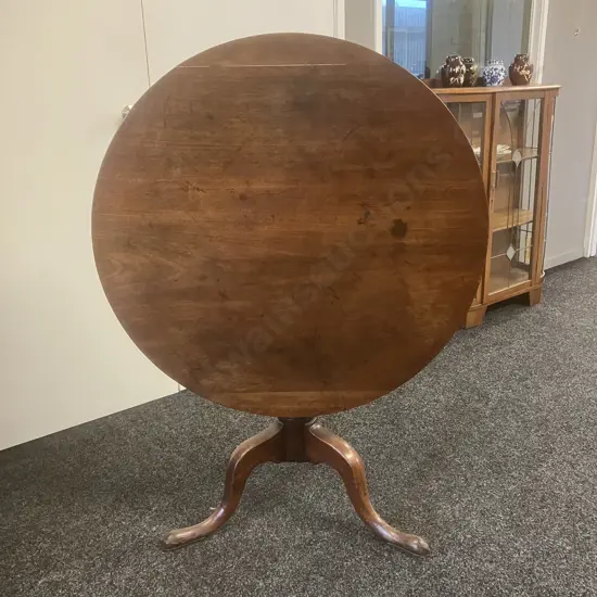 Antique Georgian Oak Tilt Top Tripod Table