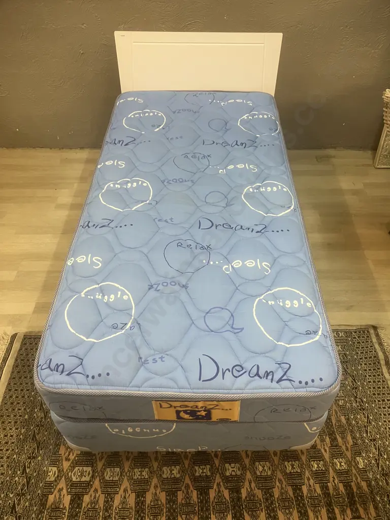 Sleepyhead Dream Zone Single Mattress & Base With White Headboard Image 1++