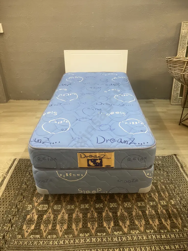 Sleepyhead Dream Zone Single Mattress & Base With White Headboard Image 1++