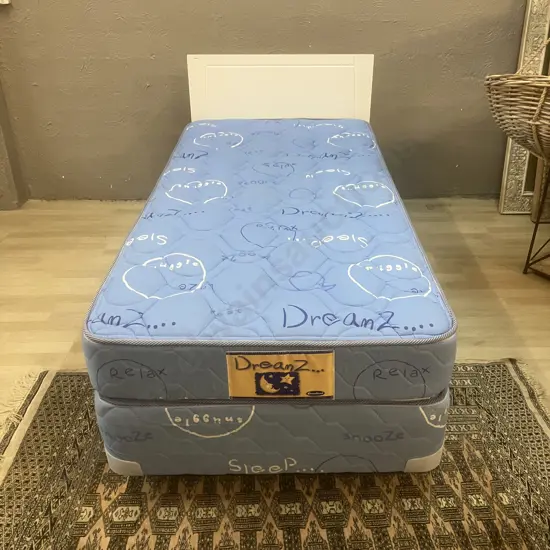 Sleepyhead Dream Zone Single Mattress & Base With White Headboard