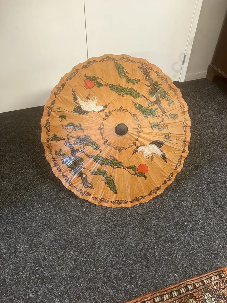 Vintage Japanese Oil Paper Parasol Image 1++