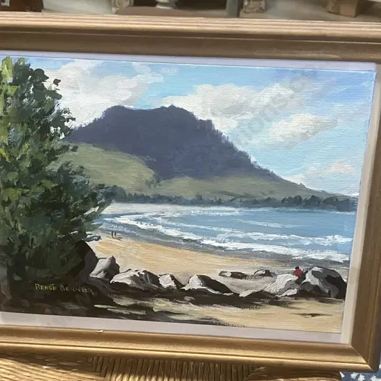 "Oceanside" The Mount by Renee Benner - Acrylic. 30 x 38cm