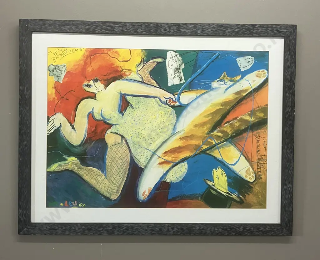 Michael Leu "Hello, Broadway" Framed Art Print. 67 x 87cm Image 1++