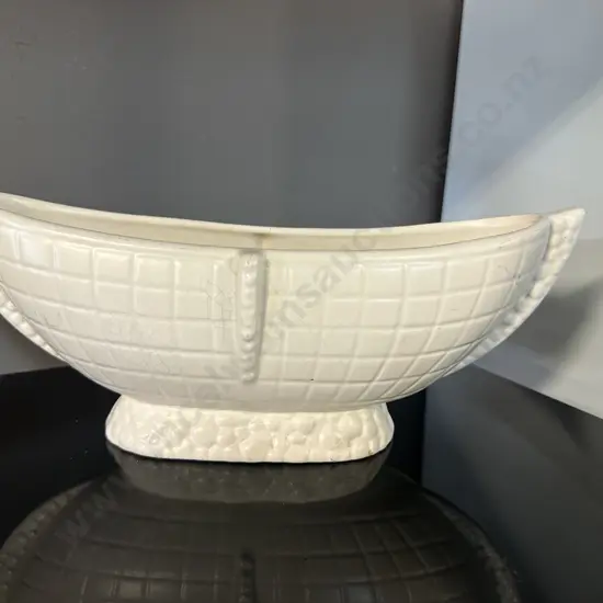 Crown Lynn Boat Shaped Vase H12,W29,D10cm.