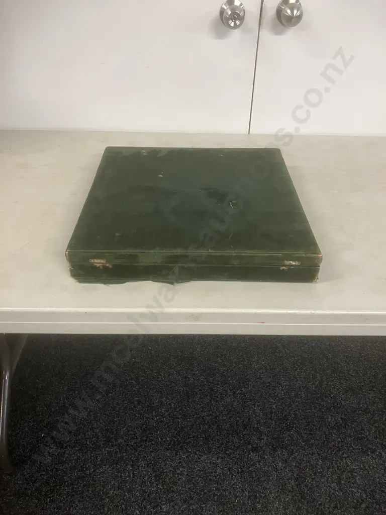 Handmade Vintage Black Onyx Marble Chess Set With Lined Storage Case, 8.5cm King, 40cm Chess Board (As Found Condition) Image 1++