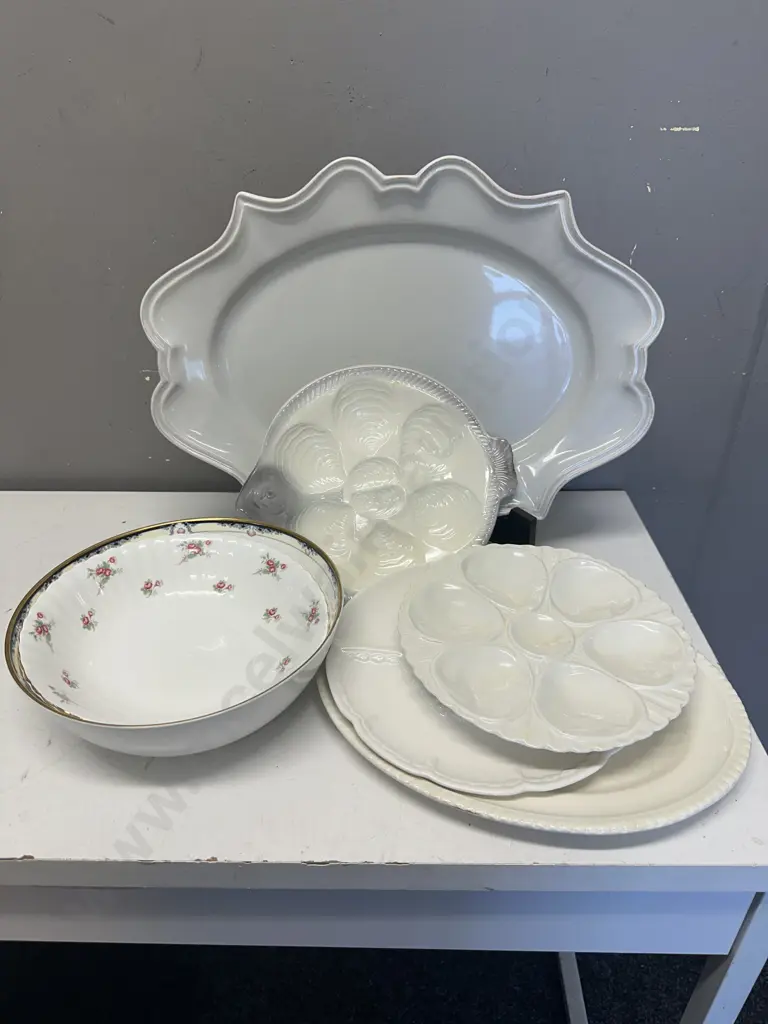 Assorted China Platters & Bowls Including Crown Devon, Richmond Etc Image 1++