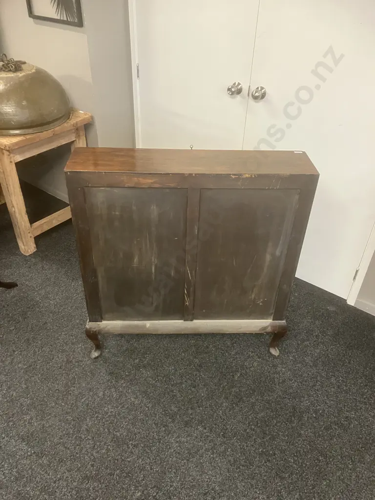 Antique Polished Burr Walnut Large Ladies Bureau / Secretary Desk With Keys. H101 W92 D44cm Image 1++