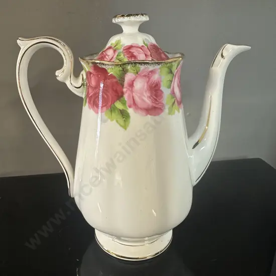 Royal Albert 'Old English Rose' Coffee Pot H18cm.