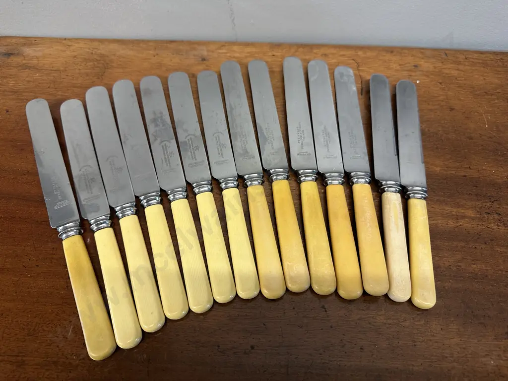 Selection Of Bone Handled Knives Including Sheffield, Harrison Bros Etc Image 1++