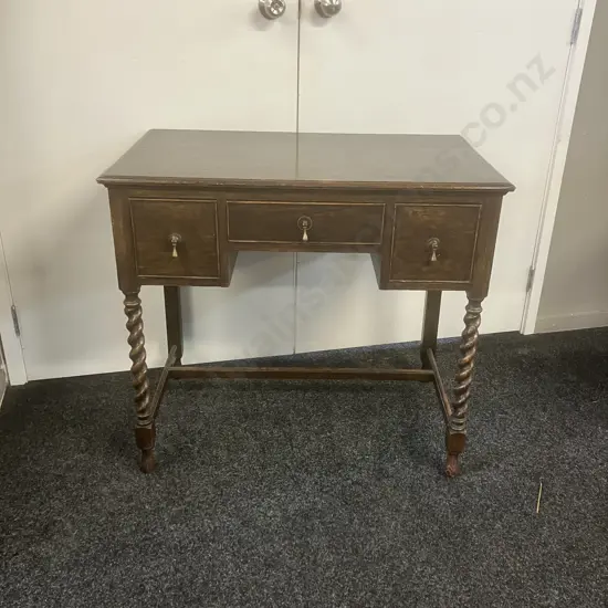 Antique Jacobean Style Oak Sie Table, 3 Drawers. H75.5 W83 D49.5cm