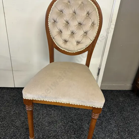 VintageButton Backed Mahogany Framed Bedroom Chair