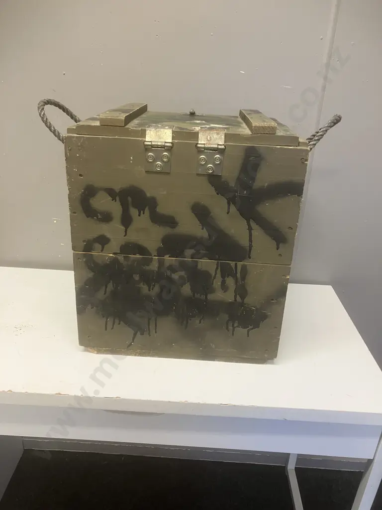 Wooden New Zealand Army Storage Crate Stamped Anti Personnel Mine K440 Qty: 6 Sets Image 1++