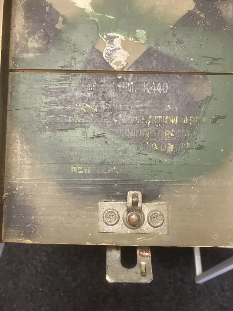 Wooden New Zealand Army Storage Crate Stamped Anti Personnel Mine K440 Qty: 6 Sets Image 1++