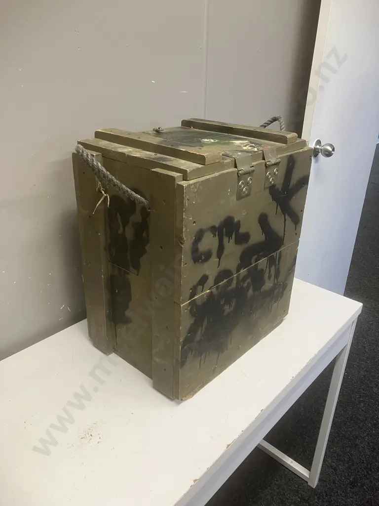 Wooden New Zealand Army Storage Crate Stamped Anti Personnel Mine K440 Qty: 6 Sets Image 1++