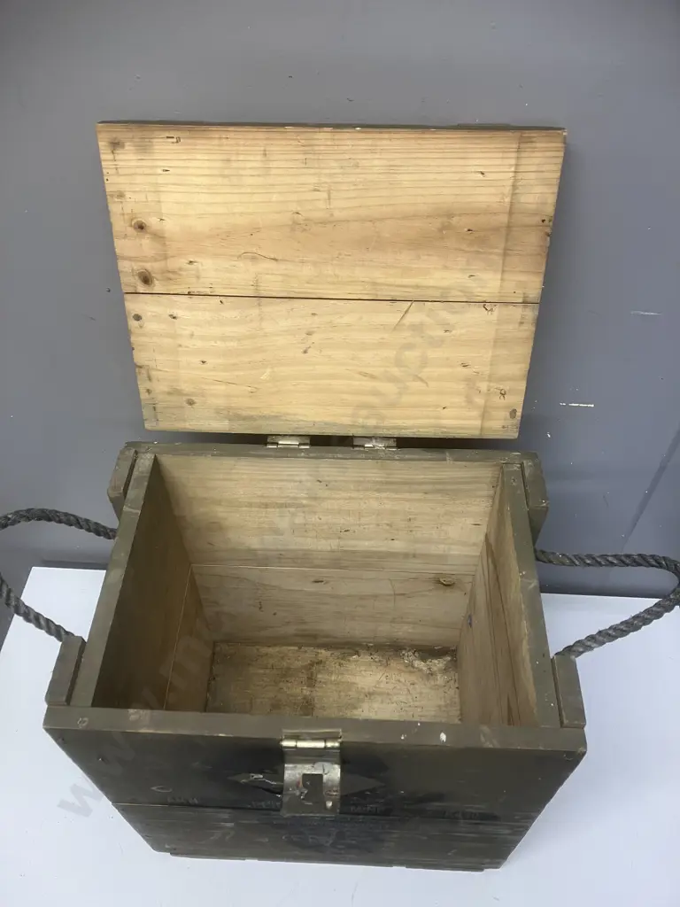 Wooden New Zealand Army Storage Crate Stamped Anti Personnel Mine K440 Qty: 6 Sets Image 1++