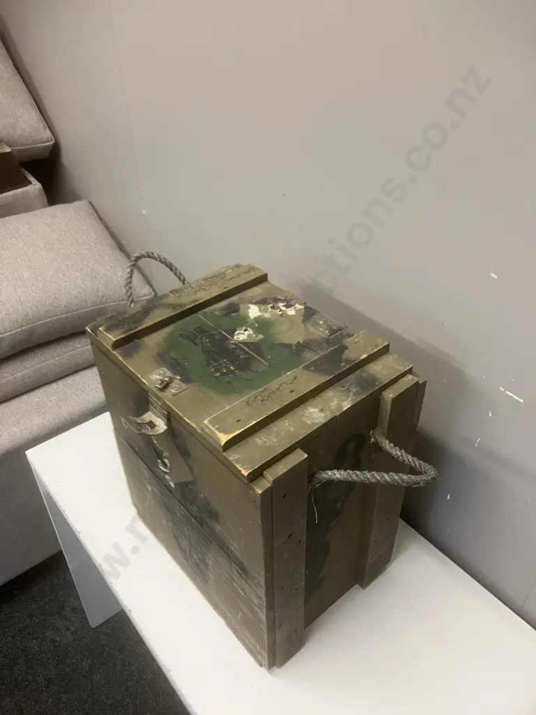 Wooden New Zealand Army Storage Crate Stamped Anti Personnel Mine K440 Qty: 6 Sets Image 1++