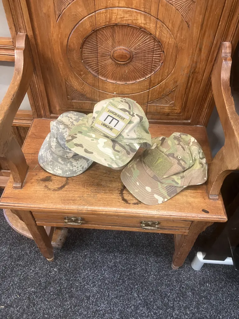 Mesh Tactical Cap With 2 Engineer Velcro Patch, Platatac Tactical Cap, US Army Patrol Cap SPM1C1-09-D-N002 Image 1++