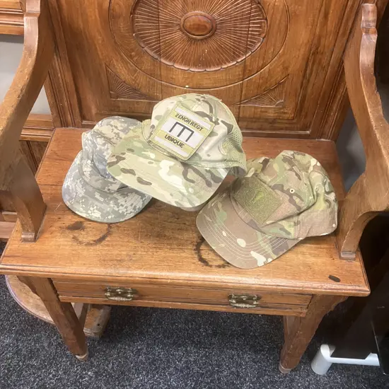 Mesh Tactical Cap With 2 Engineer Velcro Patch, Platatac Tactical Cap, US Army Patrol Cap SPM1C1-09-D-N002