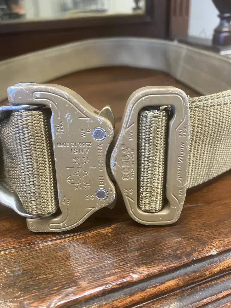 Twin Needle (New Zealand Made) Riggers Belt, Austri Alpin Cobra D-Ring Buckle, Small - 70cm 85cm Image 1++