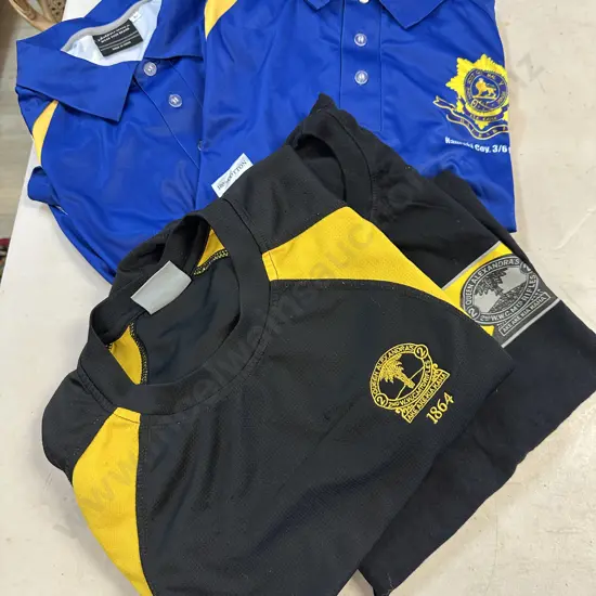 Royal New Zealand Infantry Polo Shirts Hauraki Company Logo & Queens Alexandras Mounted Rifles Tees 