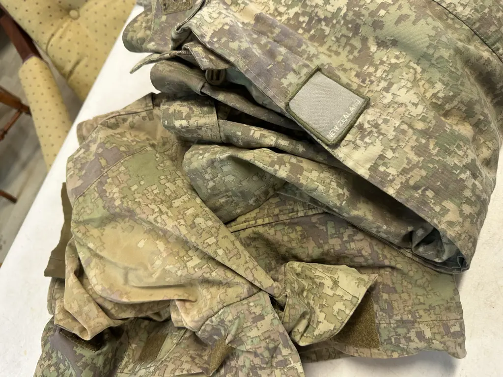 New Zealand Army Defence Force Multi-Terrain Camouflage Uniform Field Shirt, Pants & Wet Weather Jacket. Image 1++