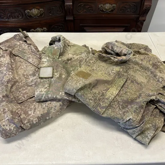 New Zealand Army Defence Force Multi-Terrain Camouflage Uniform Field Shirt, Wet Weather Pants & Jacket.