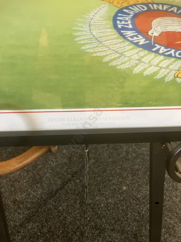 1RNZIR Colours Presentation 12 April 1997 - Graham Braddock 198/200 Limited Edition Framed Print. 44 x 62cm Image 1++